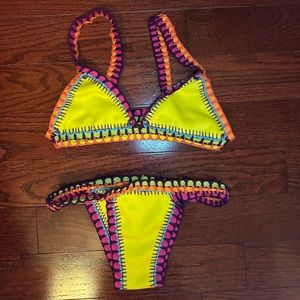 Luxsea Yellow Crochet Bikini